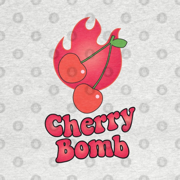 Cherry Bomb and Red Flaming Design by YourGoods